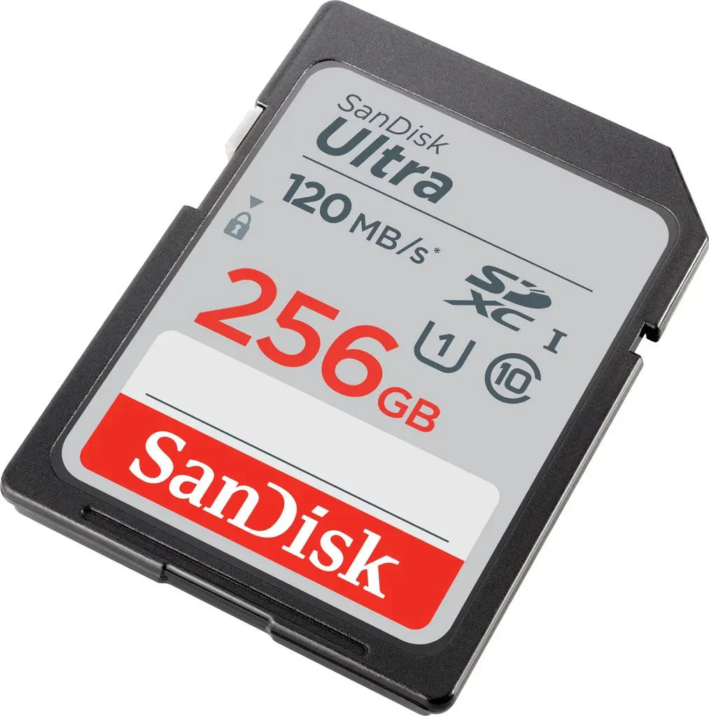 SanDisk Ultra 256GB SDXC Memory Card, Up to 120 MB/s, Class 10, UHS-I, V10
