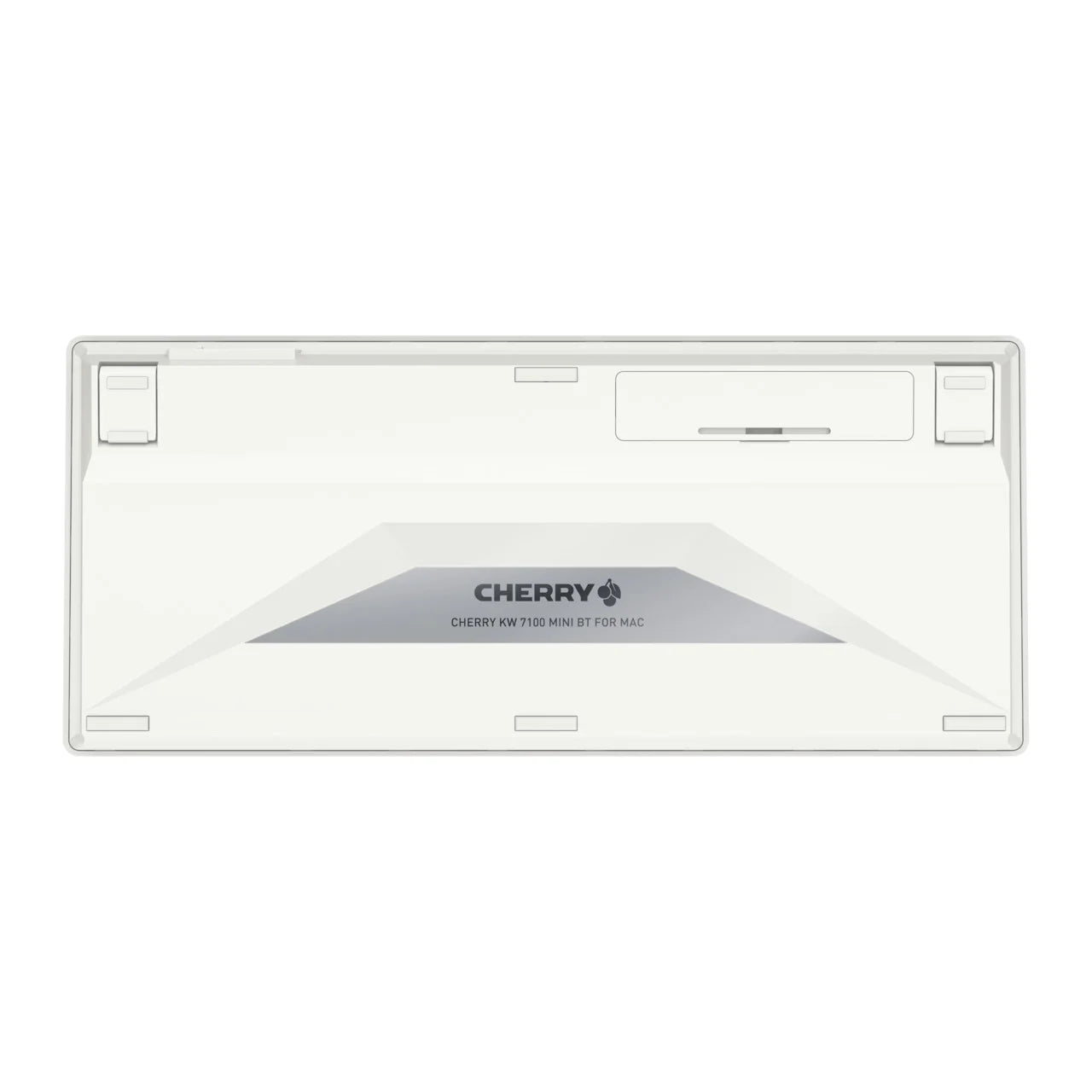 CHERRY KW 7100 MINI BT FOR MAC, Kompakte Mac-Tastatur mit 3 Bluetooth-Kanälen, Deutsches Layout (QWERTZ), Kabelloses Multi-Device-Keyboard, Moonlight White