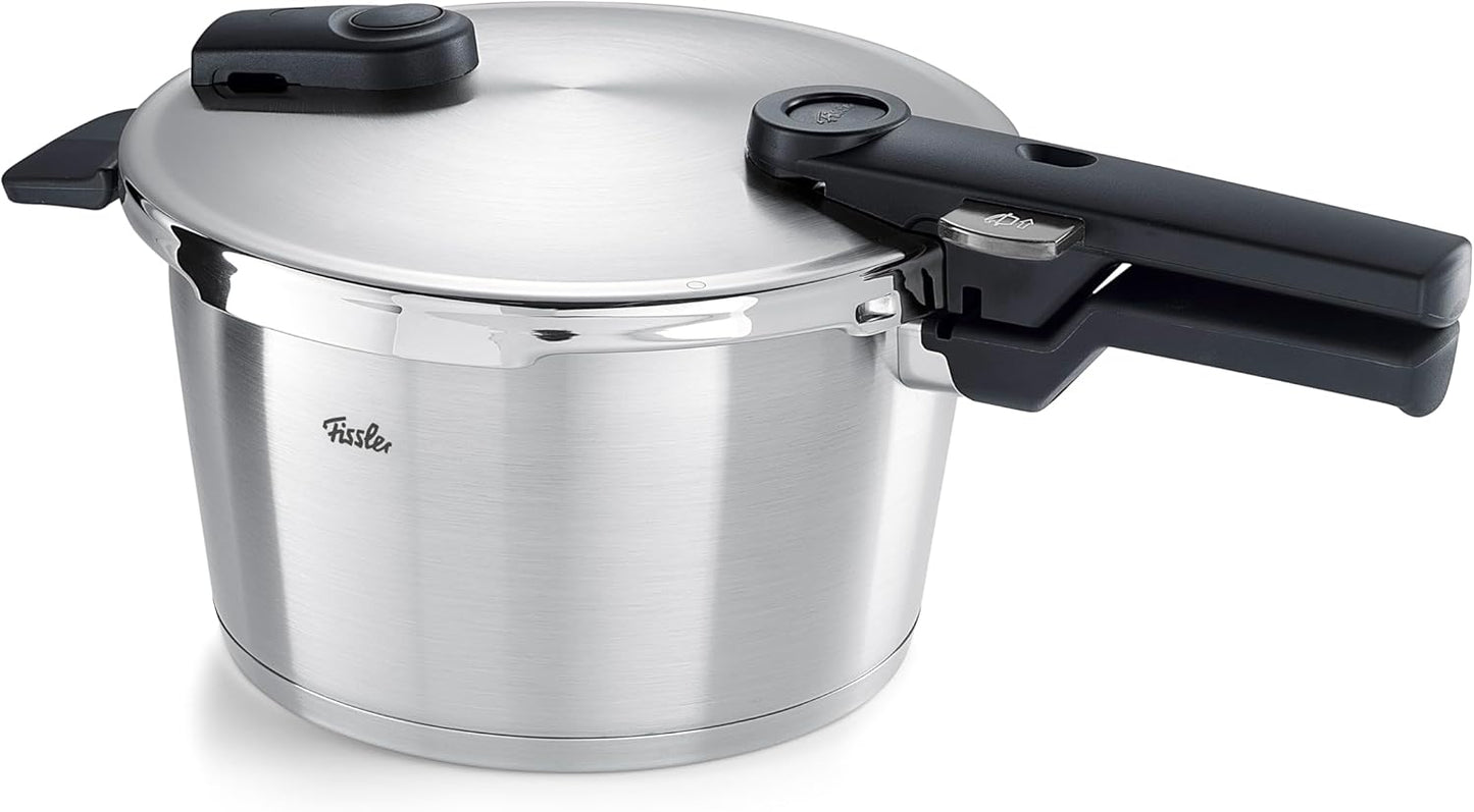 Fissler Vitaquick Premium Schnellkochtopf (4,5 L, Ø 22 cm) Edelstahl-Dampfkochtopf, 2-Garstufen, Made in Germany – Induktion