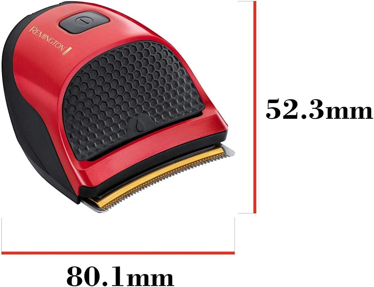 Remington Haarschneidemaschine QuickCut Manchester United Edition (Edelstahlklingen mit CurveCut-Klingen-Technologie, 9 Aufsteckkämme, Netz-/Akkubetrieb, Lithium) Haarschneider HC4255