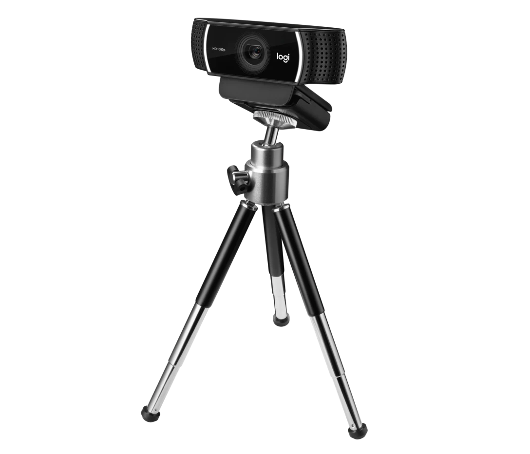 Logitech C922 Pro Webcam mit Stativ, Full-HD 1080p, 78° Sichtfeld, H.264-Kompression, Autofokus, Belichtungskorrektur