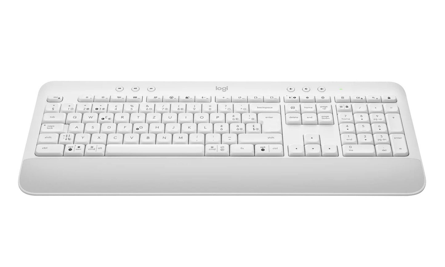 Logitech Signature K650 Comfort kabellose Tastatur +Handballenauflage Schweizer ergonomische Tastatur