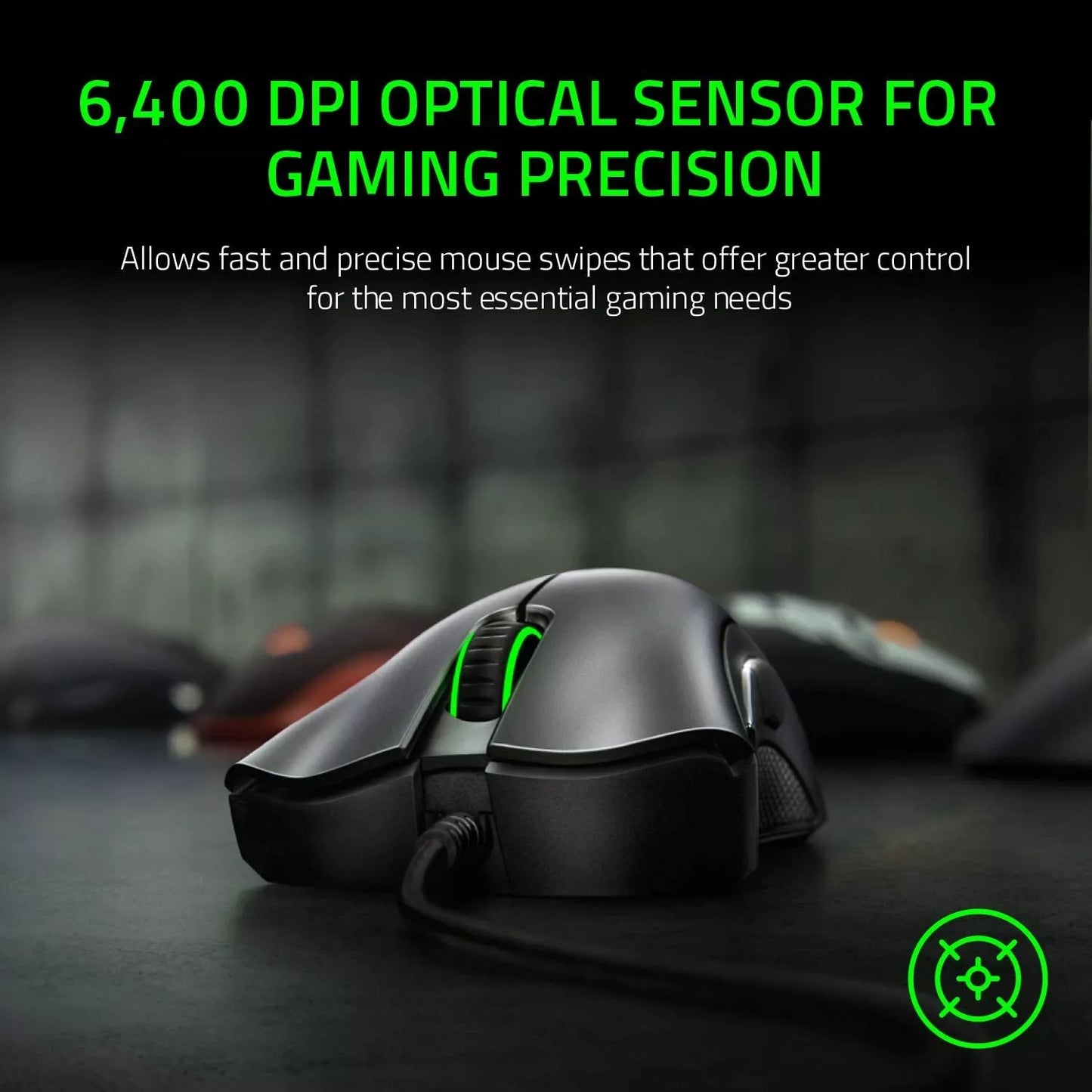 Razer DeathAdder Essential Gaming-Maus mit optischem 6.400-DPI-Sensor - GE, schwarz