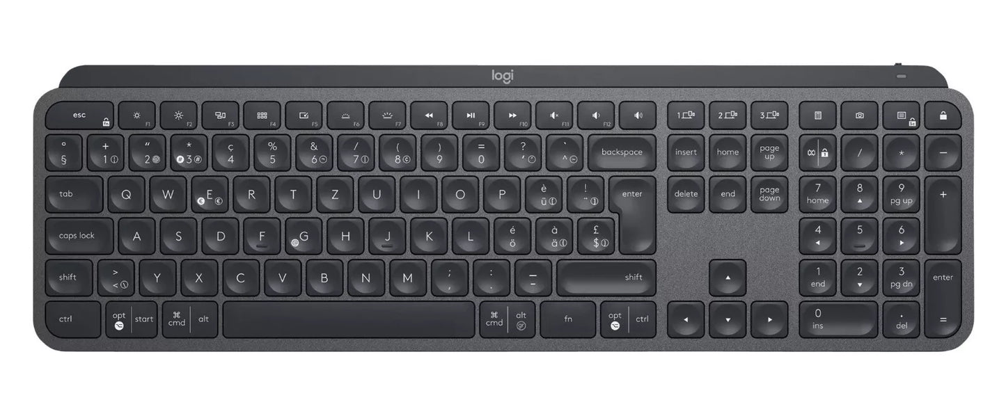 Logitech MX Keys Wireless Tastatur USB/Bluetooth –Schweizer QWERTZ (920-009407)