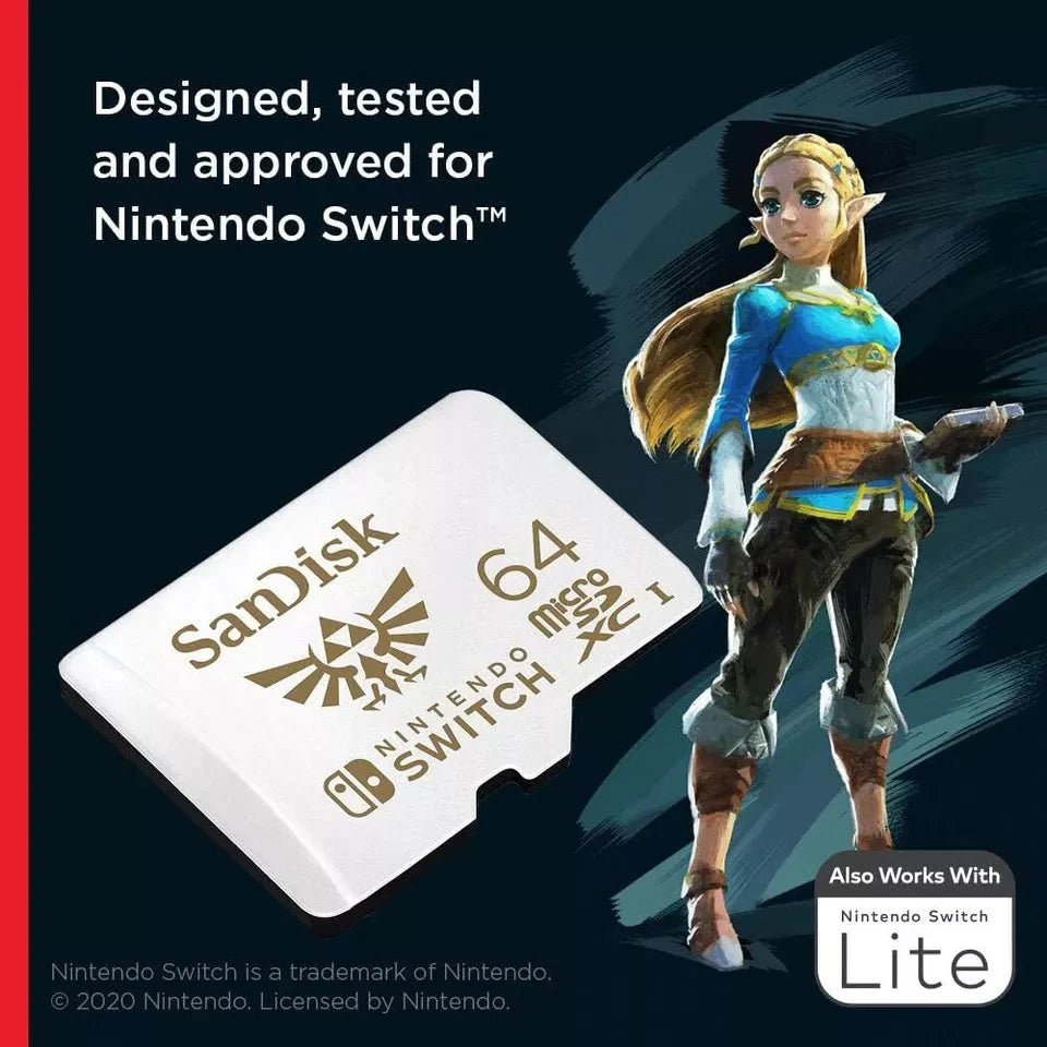 SanDisk MicroSD 64GB microSDXC UHS-I card for Nintendo Switch
