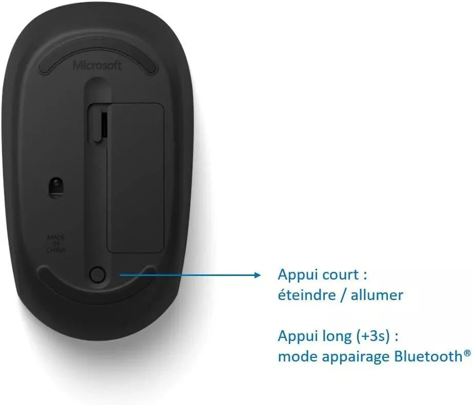 Microsoft Bluetooth Maus, Microsoft Ambidextrous Bluetooth Maus QHG-00025 -Sch.
