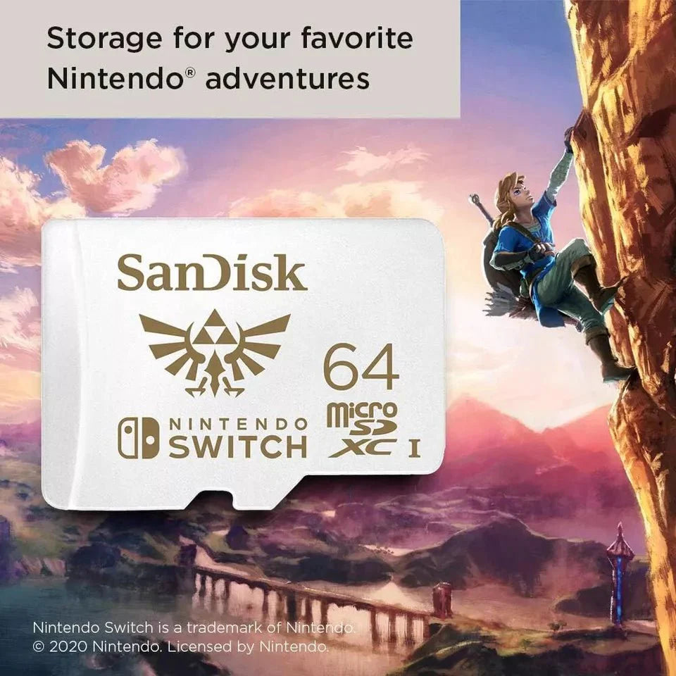 SanDisk MicroSD 64GB microSDXC UHS-I card for Nintendo Switch