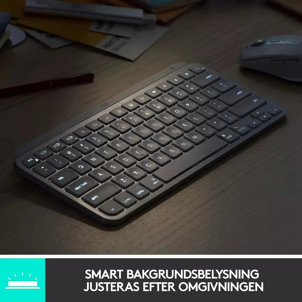 Logitech MX Keys Mini Kabellose Tastatur Bluetooth, QWERTY-Nordic 920-010494 NEU