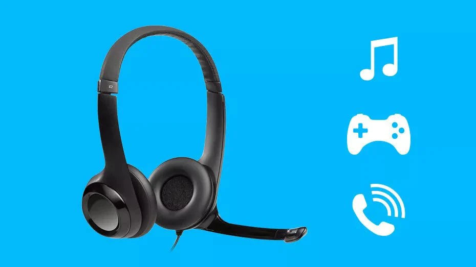 Logitech H390 Kopfhörer & Mikrofon Stereo-Headset, Logitech H390 USB Headset NEU