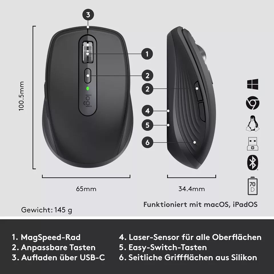 Logitech MX Anywhere 3 Kabellose Maus for Business NEU