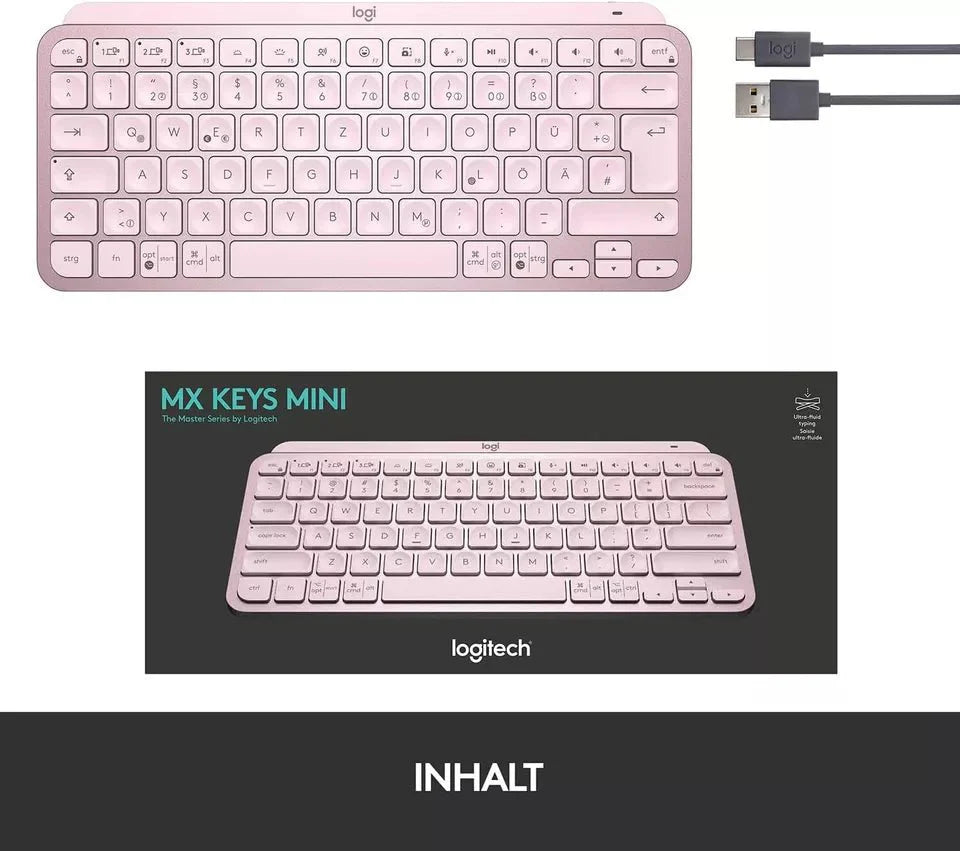 Logitech MX Keys Mini Kabellose Tastatur Bluetooth,Tastenbeleuchtung DEUTSCH NEU