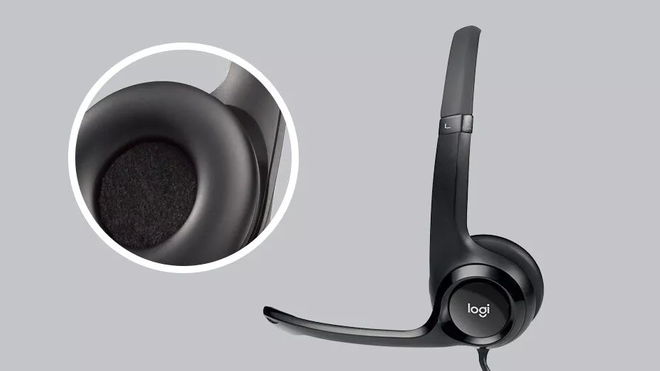 Logitech H390 Kopfhörer & Mikrofon Stereo-Headset, Logitech H390 USB Headset NEU