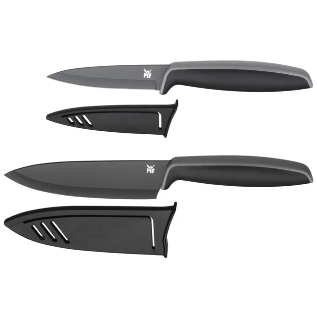 WMF Touch Messerset 2-teilig, bestehend aus Kochmesser und Gemüsemesser – Antihaft, Scharf, Ergonomisch, Schwarz - Bestartikel-Shop