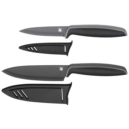WMF Touch Messerset 2-teilig, bestehend aus Kochmesser und Gemüsemesser – Antihaft, Scharf, Ergonomisch, Schwarz - Bestartikel-Shop