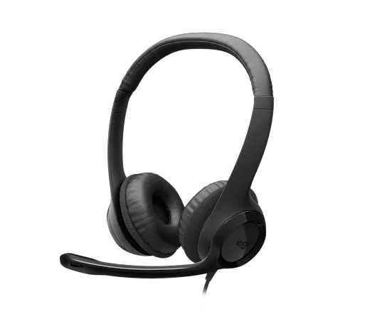 H390 Kabelgebundenes Stereo-Headset mit Mikrofon und Geräuschfilter, schwarz - Bestartikel-Shop