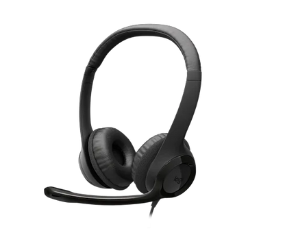 H390 Kabelgebundenes Stereo-Headset mit Mikrofon und Geräuschfilter, schwarz - Bestartikel-Shop