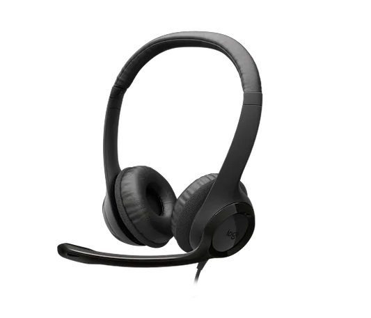 H390 Kabelgebundenes Stereo-Headset mit Mikrofon und Geräuschfilter, schwarz - Bestartikel-Shop