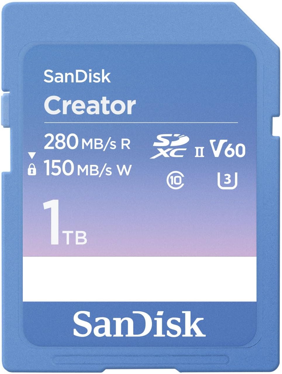 SanDisk Creator SD-UHS-II Speicherkarte 1 TB, 6K-Video, V60, 280 MB/s Lesen