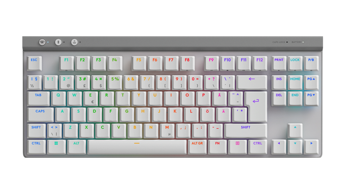 Logitech G515 LIGHTSPEED TKL Flache kabellose Gaming Tastatur – Nordic, Weiß - Bestartikel-Shop