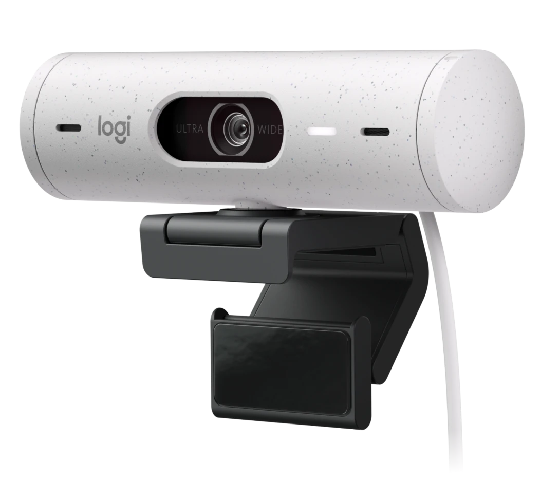 Gebraucht (Refurbished) - Logitech Brio 500 Full-HD mit Zeigemodus, Auto-Lichtkorrektur & Doppelmikrofon, grauweiß - Bestartikel-Shop