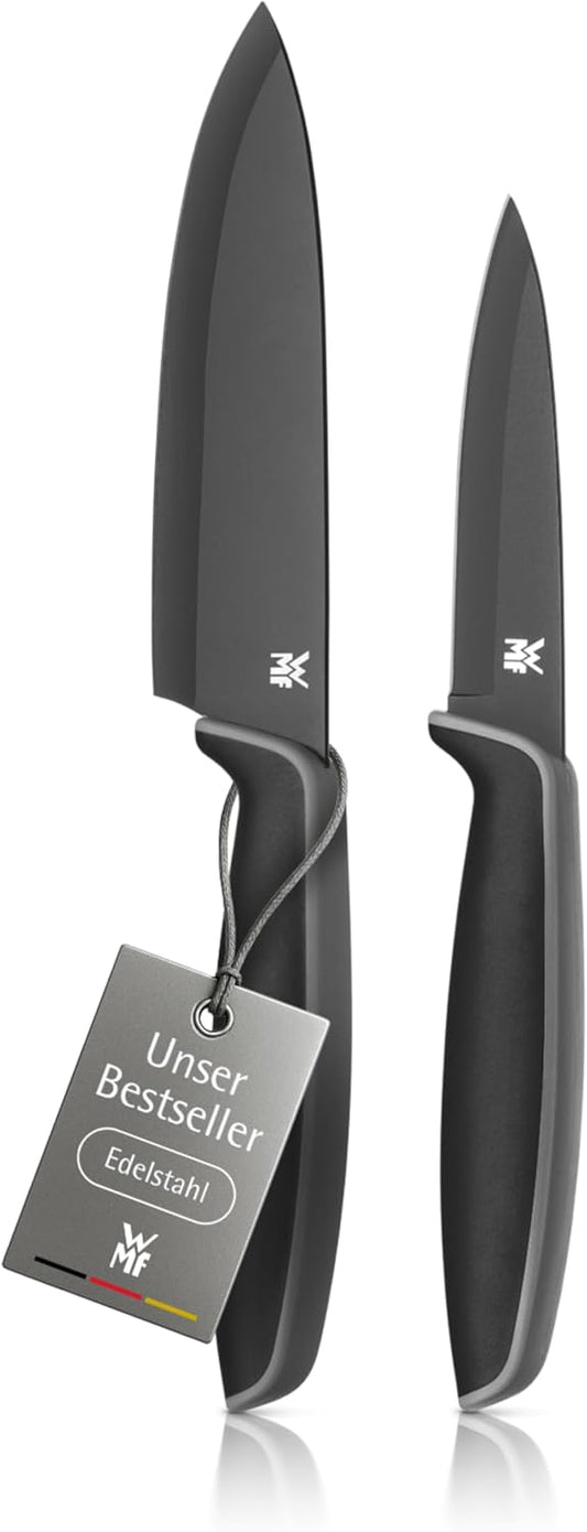 WMF Touch Messerset 2-teilig, bestehend aus Kochmesser und Gemüsemesser – Antihaft, Scharf, Ergonomisch, Schwarz - Bestartikel-Shop
