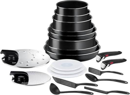 Tefal Ingenio Easy On 20-teiliges Topf- und Pfannenset mit abnehmbarem Griff (L15994) - Bestartikel-Shop