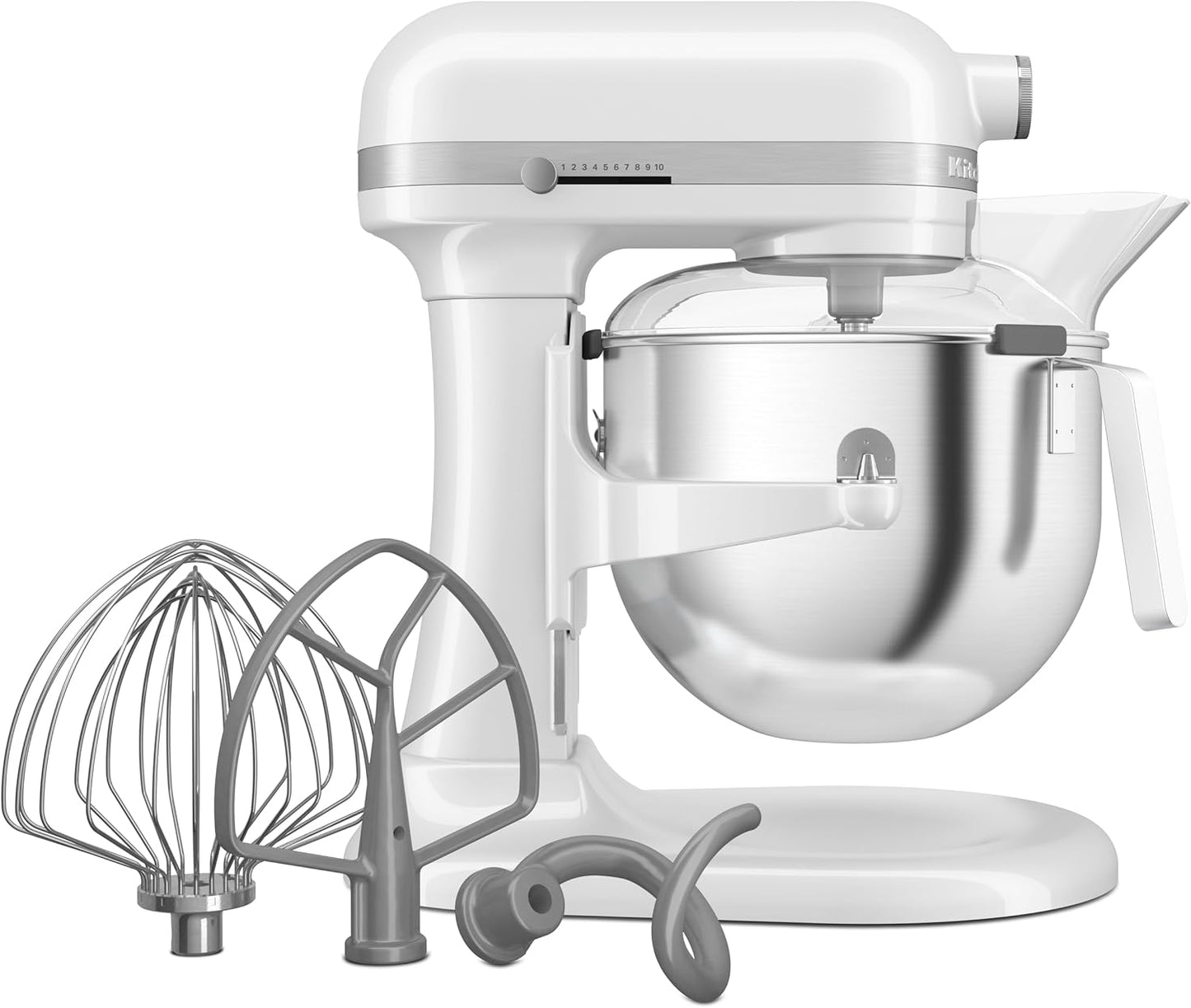 KitchenAid Küchenmaschine Artisan 6,6 L mit Schüsselheber – Kraft, Stil und Langlebigkeit, Weiss