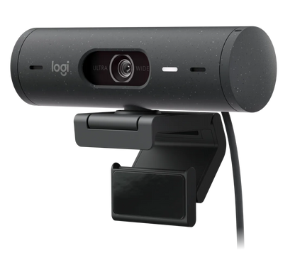Gebraucht (Refurbished) - Logitech Brio 500 Full-HD mit Zeigemodus, Auto-Lichtkorrektur & Doppelmikrofon, grafit - Bestartikel-Shop