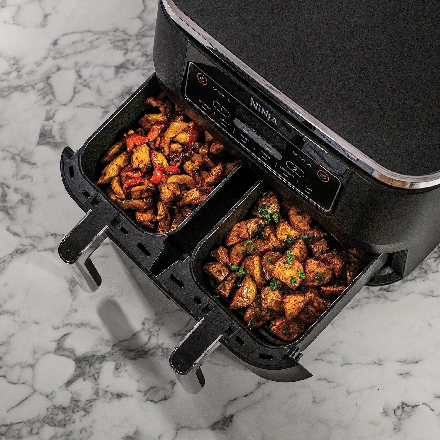 Ninja Foodi Dual Zone Digitale Heißluftfritteuse, AF300EU, 7,6L Airfryer schwarz - Bestartikel-Shop