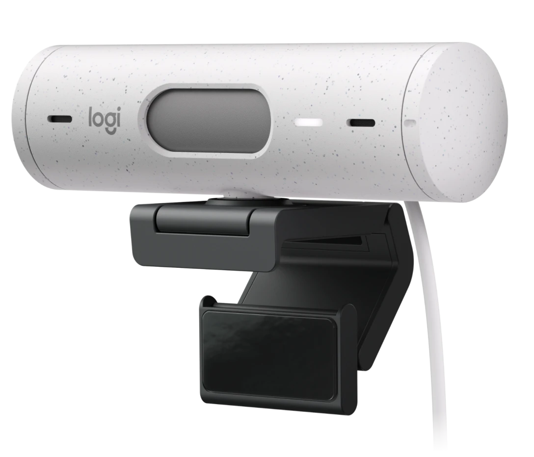 Gebraucht (Refurbished) - Logitech Brio 500 Full-HD mit Zeigemodus, Auto-Lichtkorrektur & Doppelmikrofon, grauweiß - Bestartikel-Shop