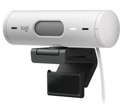 Gebraucht (Refurbished) - Logitech Brio 500 Full-HD mit Zeigemodus, Auto-Lichtkorrektur & Doppelmikrofon, grauweiß - Bestartikel-Shop