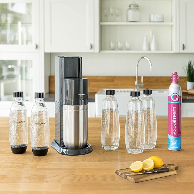 SodaStream QC-Reservepack mit 1x CO₂-Zylinder (60 L) & 1x 1.0 L Glasflasche, Pink - Bestartikel-Shop