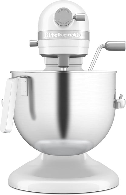 KitchenAid Küchenmaschine Artisan 6,6 L mit Schüsselheber – Kraft, Stil und Langlebigkeit, Weiss