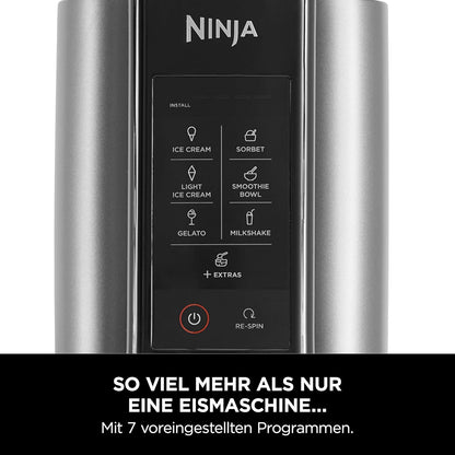 Ninja CREAMi Eismaschine & Dessertmaschine mit 2 Behältern, 7 Programmen, NC302EU