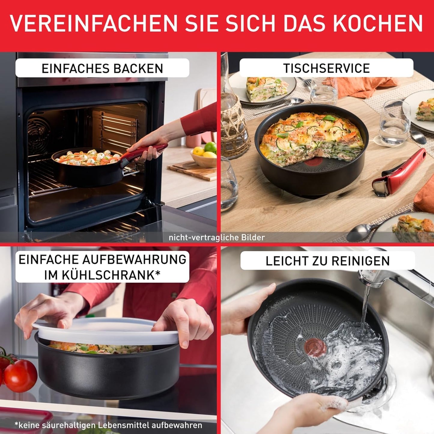 Tefal Ingenio Easy On 20-teiliges Topf- und Pfannenset mit abnehmbarem Griff (L15994) - Bestartikel-Shop