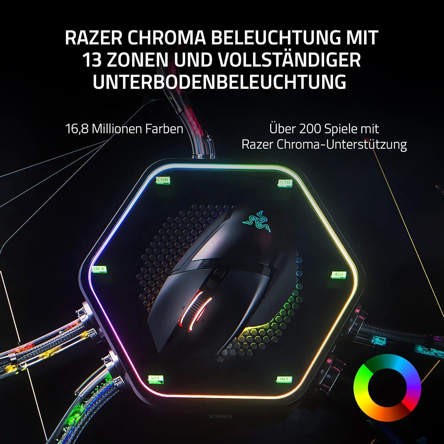 Razer Basilisk V3 Pro Kabellose Gaming Maus, 30K Sensor, HyperScroll, RGB, schwarz - Bestartikel-Shop