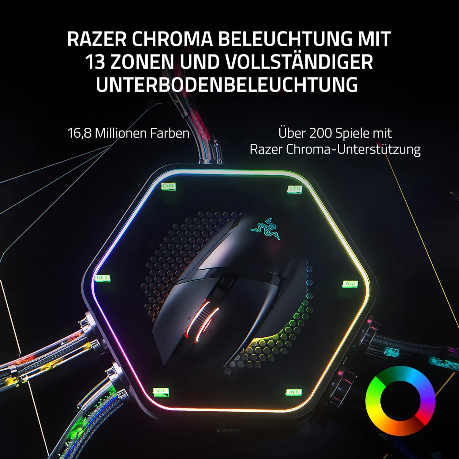 Razer Basilisk V3 Pro Kabellose Gaming Maus, 30K Sensor, HyperScroll, RGB, schwarz - Bestartikel-Shop