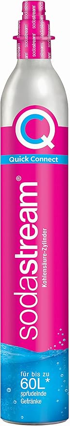 SodaStream QC-Reservepack mit 1x CO₂-Zylinder (60 L) & 1x 1.0 L Glasflasche, Pink - Bestartikel-Shop