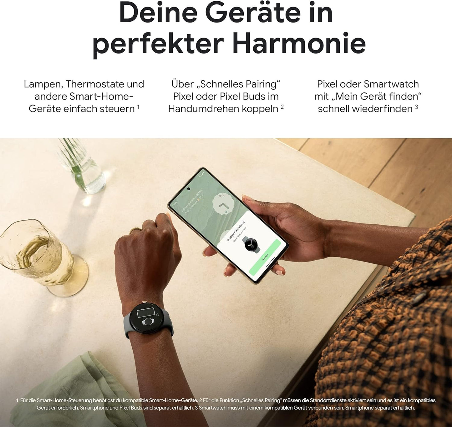 Google Pixel Watch Wi-Fi Smartwatch, Google Android Smartwatch Edelstahlgehäuse, Weiss– Ohne LTE - Bestartikel-Shop