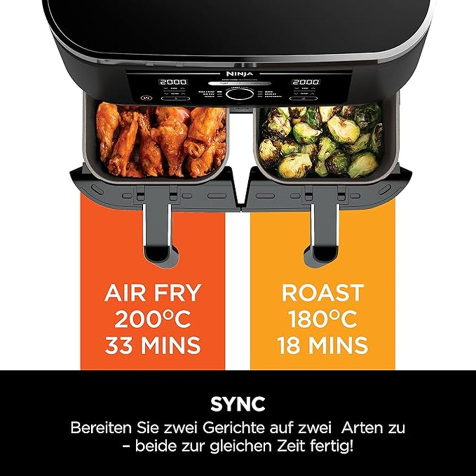 Ninja Foodi MAX Dual Zone Heißluftfritteuse, Schwarz, AF400EU - Bestartikel-Shop