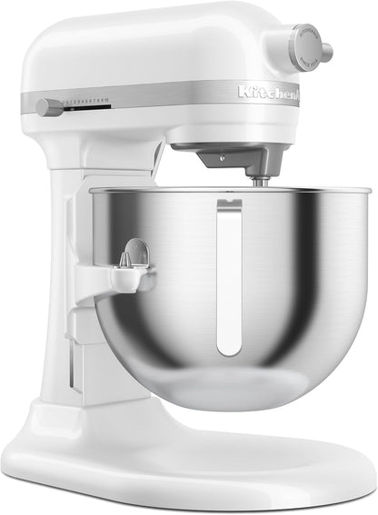 KitchenAid Küchenmaschine Artisan 6,6 L mit Schüsselheber – Kraft, Stil und Langlebigkeit, Weiss