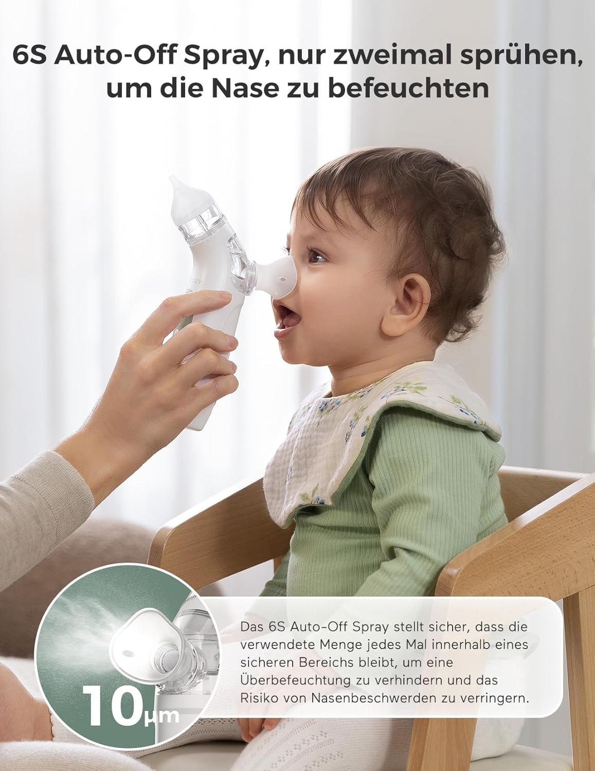 Momcozy BreezyClear™ 2-in-1 Elektrischer Nasensauger mit Sprüh- und Saugfunktion - Bestartikel-Shop