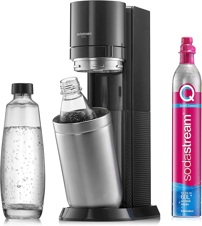 SodaStream QC-Reservepack mit 1x CO₂-Zylinder (60 L) & 1x 1.0 L Glasflasche, Pink - Bestartikel-Shop