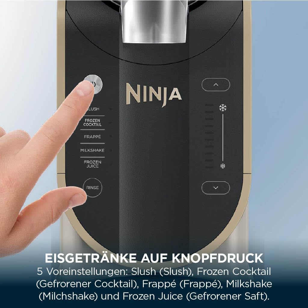 Ninja SLUSHi Maschine für Slush, Eis-Cocktails, Frappé, Milchshakes & gefrorenen Saft, Braun, FS301EUSTGD