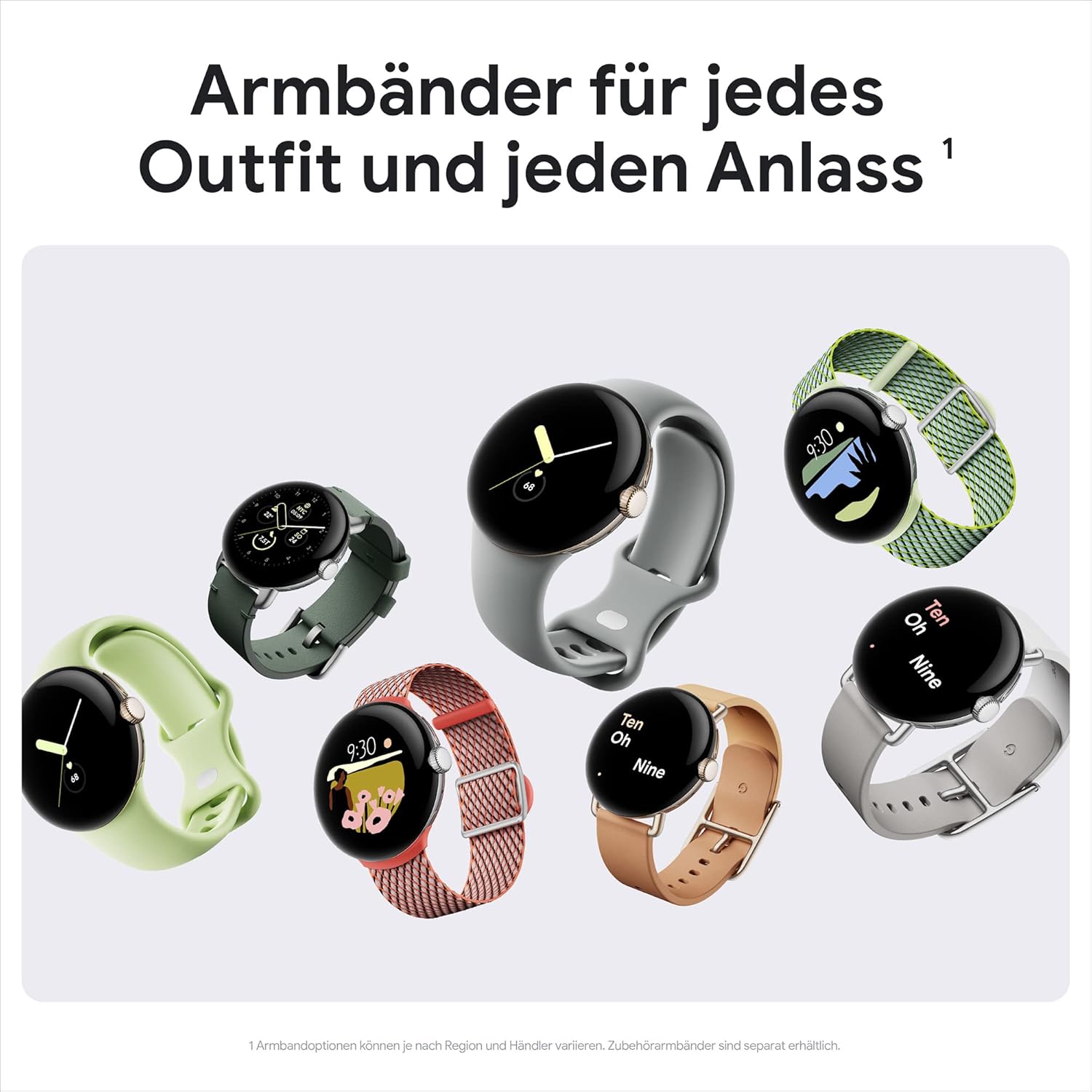 Google Pixel Watch Wi-Fi Smartwatch, Google Android Smartwatch Edelstahlgehäuse, Weiss– Ohne LTE - Bestartikel-Shop