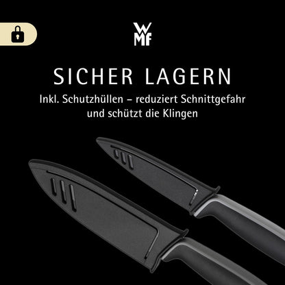 WMF Touch Messerset 2-teilig, bestehend aus Kochmesser und Gemüsemesser – Antihaft, Scharf, Ergonomisch, Schwarz - Bestartikel-Shop