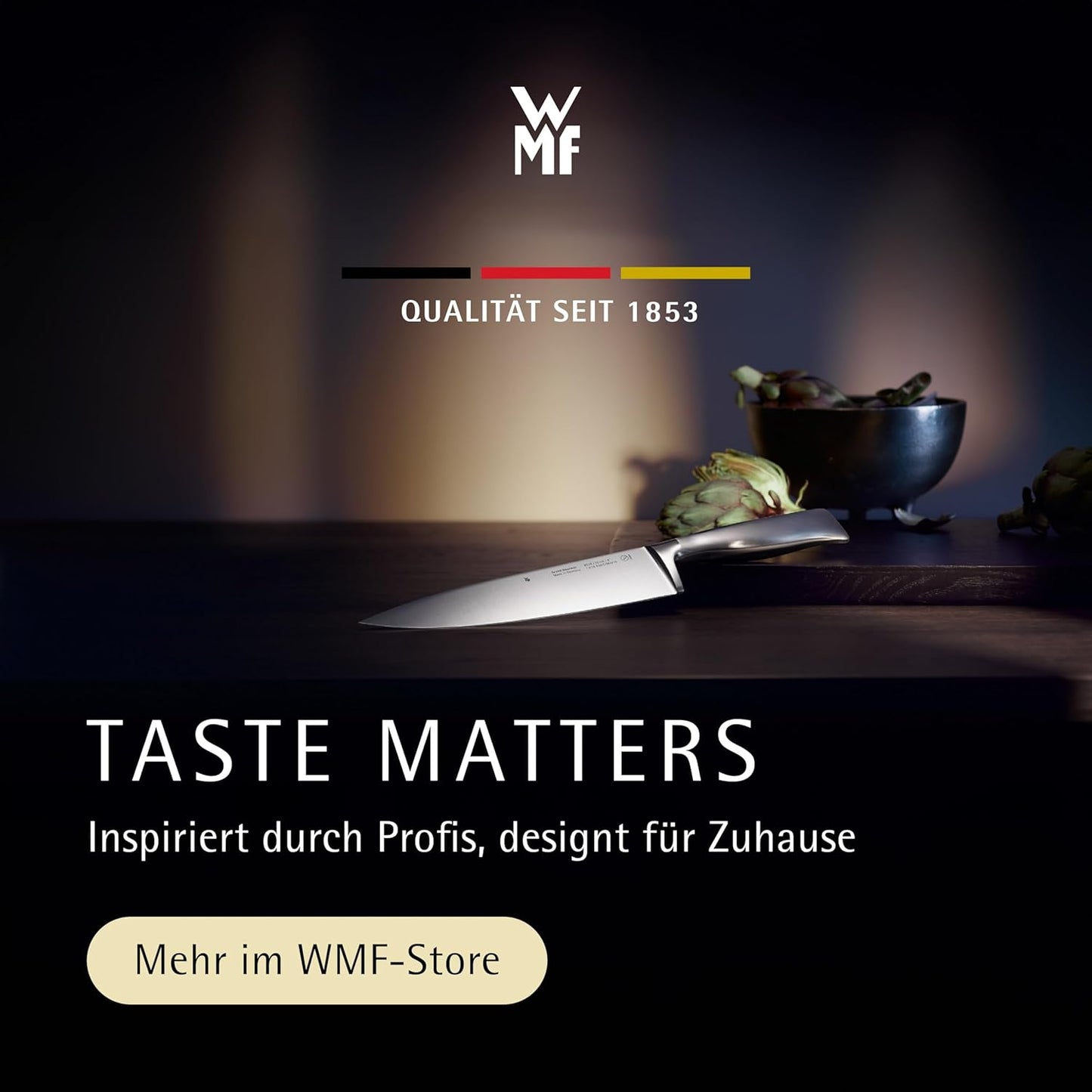 WMF Touch Messerset 2-teilig, bestehend aus Kochmesser und Gemüsemesser – Antihaft, Scharf, Ergonomisch, Schwarz - Bestartikel-Shop