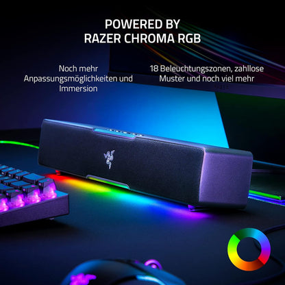Razer Leviathan V2 X PC-Gaming Soundbar, USB-C, Bluetooth 5.0, Chroma RGB, Schwarz - Bestartikel-Shop