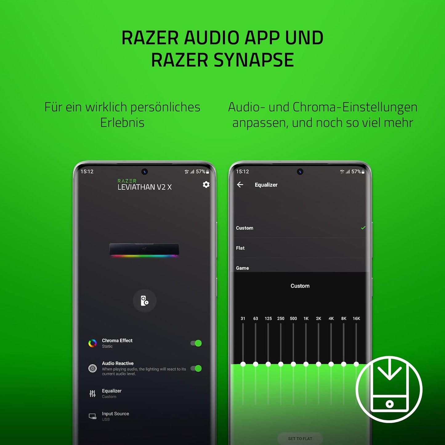 Razer Leviathan V2 X PC-Gaming Soundbar, USB-C, Bluetooth 5.0, Chroma RGB, Schwarz - Bestartikel-Shop