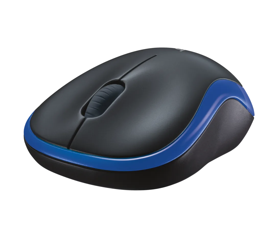 Logitech M185 Kabellose Maus 2,4 GHz mit USB Nano Empfänger 1000 DPI Maus, Blau - Bestartikel-Shop